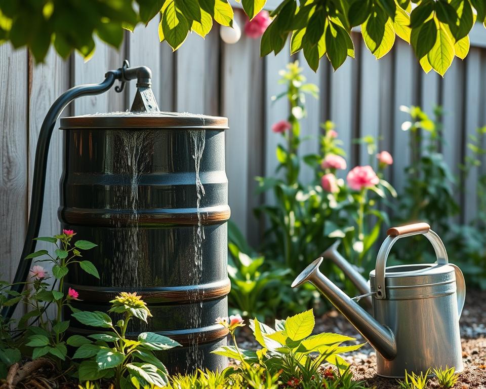 using collected rainwater